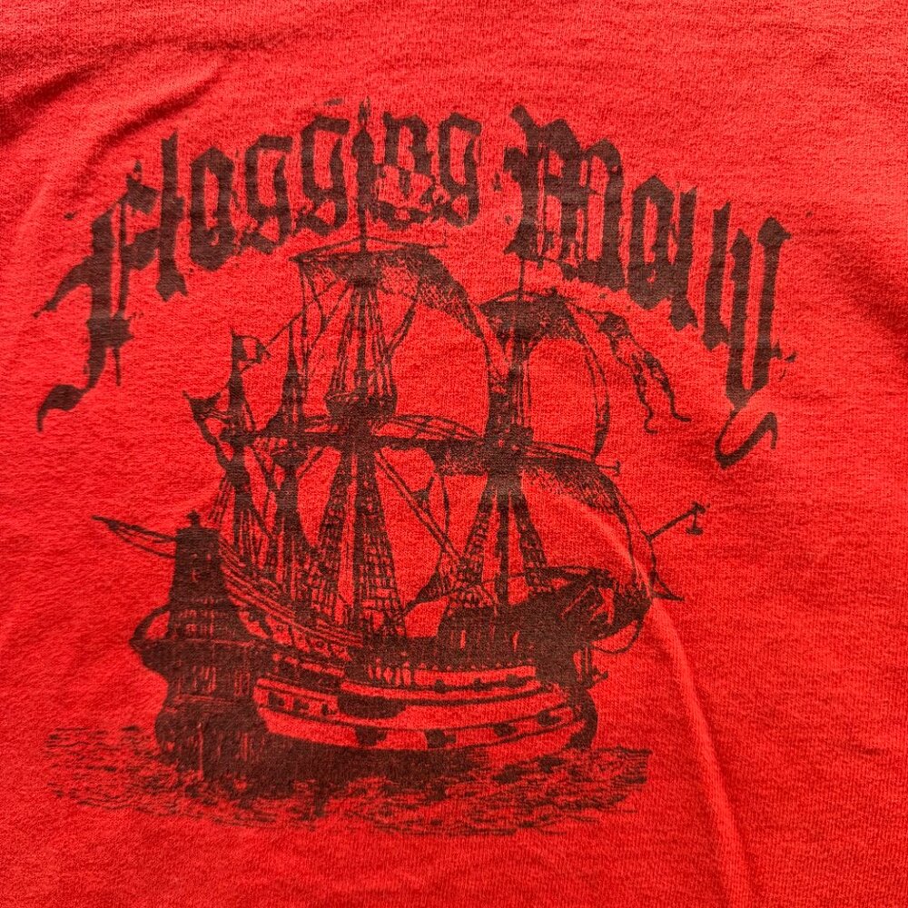 Vintage 2003 Flogging Molly Band Tee - Red Ship Graphic - Size Small